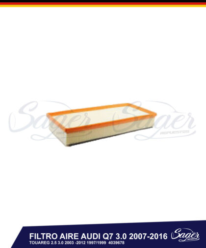 FILTRO AIRE AUDI Q7 3.0 2007-2016 TOUAREG 2.5 3.0 2003 -2012 / 4039678