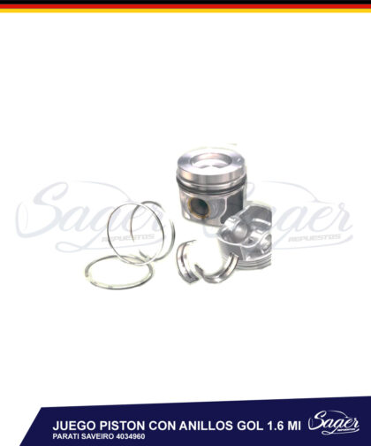 JUEGO PISTON CON ANILLOS  GOL 1.6MI PARATI SAVEIRO / 4034960